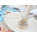 2015 New Arrived Crystal Silver Plated Chain Pendan Necklace For Women